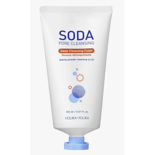 Holika Holika Глубоко очищающая пенка скраб для лица с содой Soda Tok Tok Clean Pore Deep Cleansing Foam 150 мл